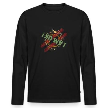 Dirt Biker Riding I Am Ok Dirt Bike - Männer Premium Bio Langarmshirt - Schwarz - Vorne - Nico (187cm)