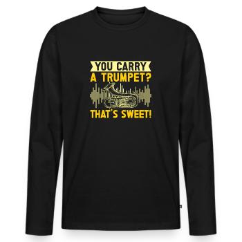 Euphonium You Carry A Trumpet Baritone Marching - Men's Premium Organic Long Sleeve Shirt - black - Front - Nico (187cm)
