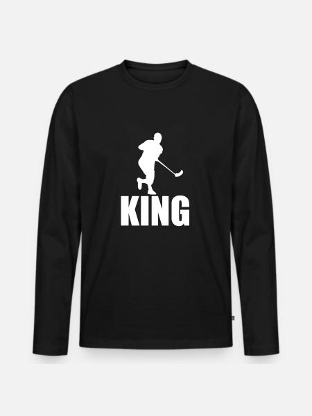 Floorball - Men's Premium Organic Long Sleeve Shirt - black