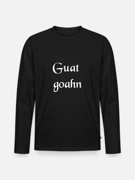 Guat goahn - Männer Premium Bio Langarmshirt - Schwarz