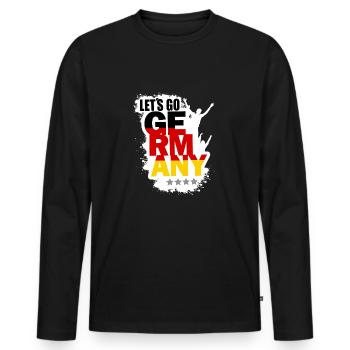 Germany - Germany football - Men's Premium Organic Long Sleeve Shirt - black - Front - Nico (187cm)