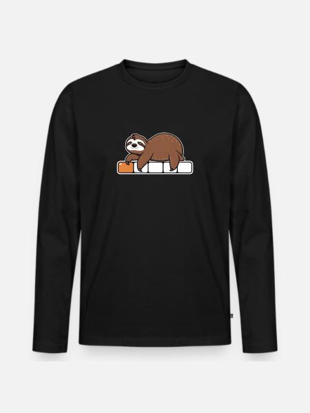 A round of chilling - Men's Premium Organic Long Sleeve Shirt - black