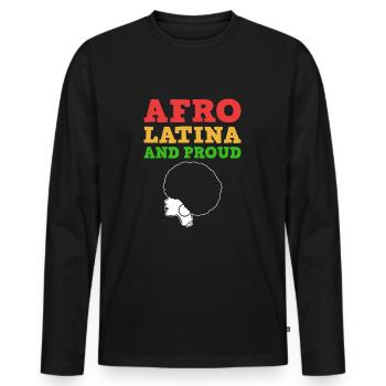 Afro Latina - Männer Premium Bio Langarmshirt - Schwarz - Vorne - Nico (187cm)