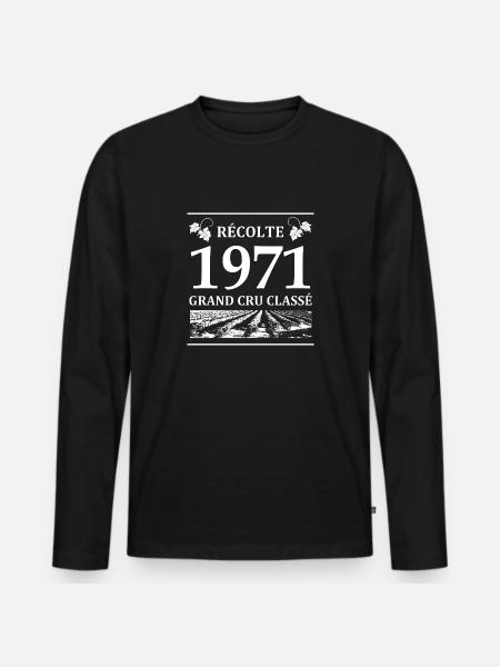 Récolte 1971 - T-shirt manches longues Premium bio Homme - noir