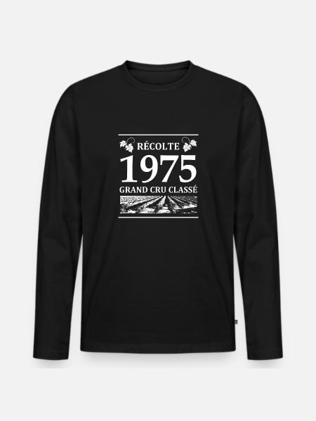 Récolte 1975 - T-shirt manches longues Premium bio Homme - noir