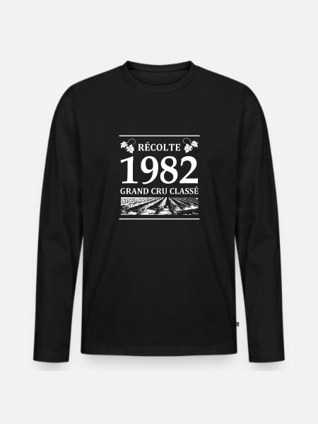 Récolte 1982 - T-shirt manches longues Premium bio Homme - noir