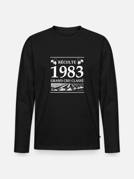 Récolte 1983 - T-shirt manches longues Premium bio Homme - noir