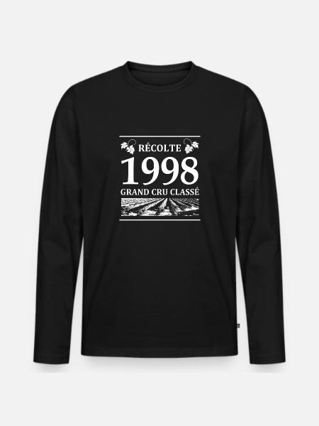 Récolte 1998 - T-shirt manches longues Premium bio Homme - noir