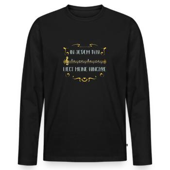 Piano Pianiste Dans Chaque Note Devotion Piano - T-shirt manches longues Premium bio Homme - noir - Devant - Nico (187cm)