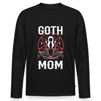 Goth Mom - Männer Premium Bio Langarmshirt - Schwarz - Vorne - Nico (187cm)