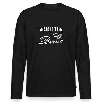 Junggesellinnenabschied - Männer Premium Bio Langarmshirt - Schwarz - Vorne - Nico (187cm)