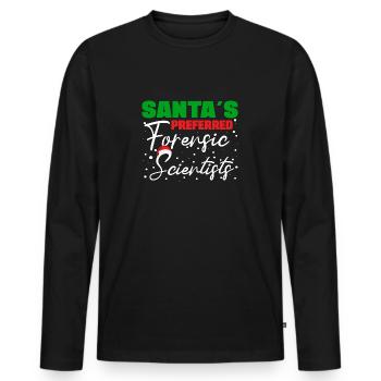 Santa's Preferred Forensic Psychologist Gift Idea - Men's Premium Organic Long Sleeve Shirt - black - Front - Nico (187cm)