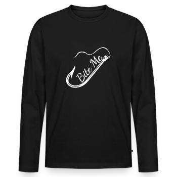 Tenue Me - T-shirt manches longues Premium bio Homme - noir - Devant - Nico (187cm)