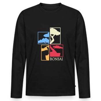 BONSAI Bonsai Master Bonsai Art nebari shohin - Men's Premium Organic Long Sleeve Shirt - black - Front - Nico (187cm)