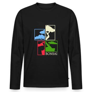 Bonsai Bonsai Show Shohin Japanese Bonsai Art - Men's Premium Organic Long Sleeve Shirt - black - Front - Nico (187cm)