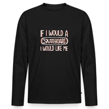 Skateboard Art Pour Garçons Filles Hommes Skateboard Cadeaux - T-shirt manches longues Premium bio Homme - noir - Devant - Nico (187cm)