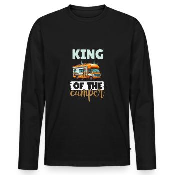 Camping Lover Outdoor RV Camper - Männer Premium Bio Langarmshirt - Schwarz - Vorne - Nico (187cm)