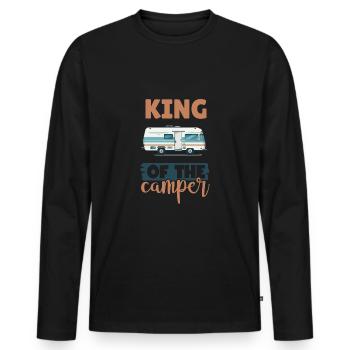 Camping Lover Outdoor RV Camper - Männer Premium Bio Langarmshirt - Schwarz - Vorne - Nico (187cm)