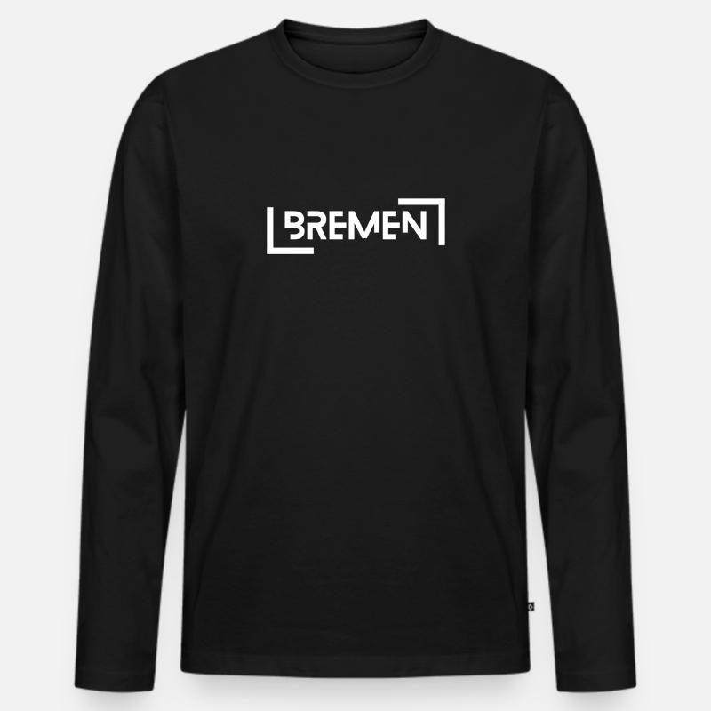 Bremen - Männer Premium Bio Langarmshirt - Schwarz