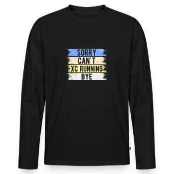 Funny XC Running Gift XC Runner Edition - Men's Premium Organic Long Sleeve Shirt - black - Front - Nico (187cm)