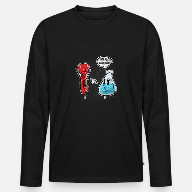 Chemie - Männer Premium Bio Langarmshirt - Schwarz