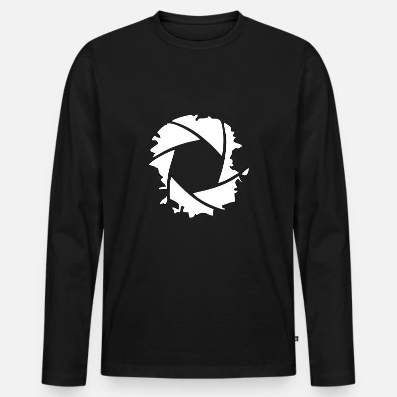 Fotograf - Männer Premium Bio Langarmshirt - Schwarz