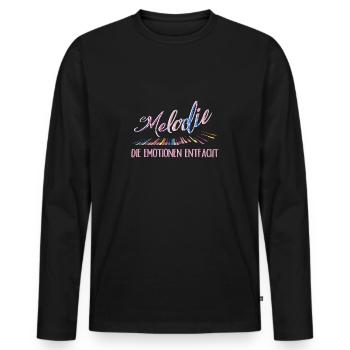 Piano Pianist Melody Emotion Ignited Piano - Men's Premium Organic Long Sleeve Shirt - black - Front - Nico (187cm)