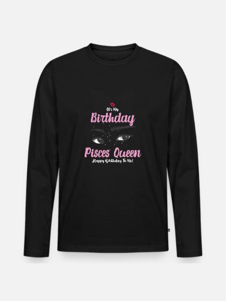 Zodiac sign Pisces - Men's Premium Organic Long Sleeve Shirt - black
