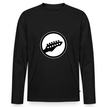 Guitarist Music Guitar Rocks - Men's Premium Organic Long Sleeve Shirt - black - Front - Nico (187cm)