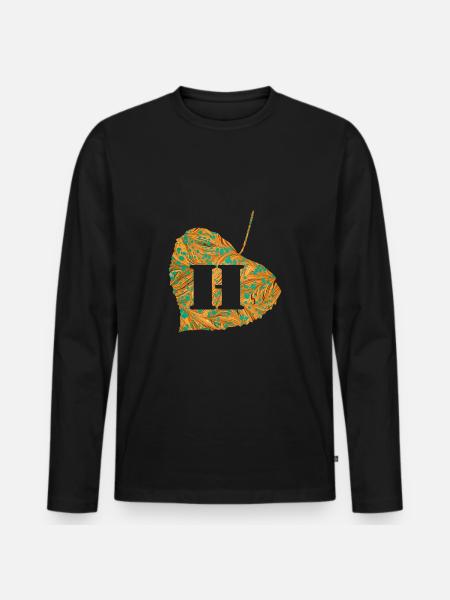 Sheet E 95 h - Men's Premium Organic Long Sleeve Shirt - black