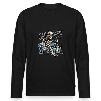 Gaming Consoles Virtual Reality Computer Skeleton - Men's Premium Organic Long Sleeve Shirt - black - Front - Nico (187cm)