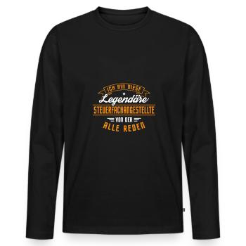 Steuerberater Steuergesetz Steuerfachangestellte - Männer Premium Bio Langarmshirt - Schwarz - Vorne - Nico (187cm)