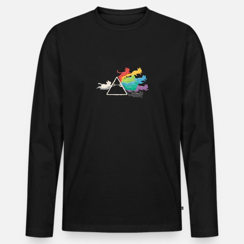 GATTI ARCOBALENO PRISMA - Maglia a manica lunga ecologica premium da uomo - nero