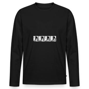 Curling sur glace Curling Retro Cadeau - T-shirt manches longues Premium bio Homme - noir - Devant - Nico (187cm)