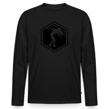Roller Skating Roller Skating Roller Skating Roller Skate - Men's Premium Organic Long Sleeve Shirt - black - Front - Nico (187cm)