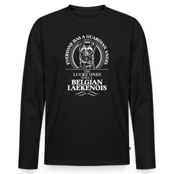 Ange gardien BELGE LAEKENOIS WILSIGNS - T-shirt manches longues Premium bio Homme - noir - Devant - Nico (187cm)