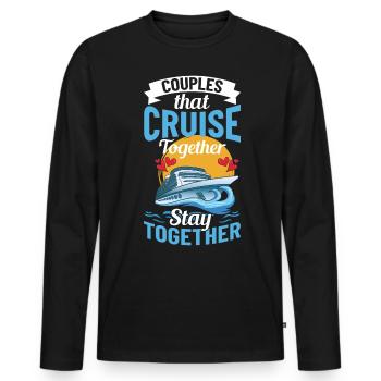 Cruise Ship Cruise Cruise Cruise - Men's Premium Organic Long Sleeve Shirt - black - Front - Nico (187cm)