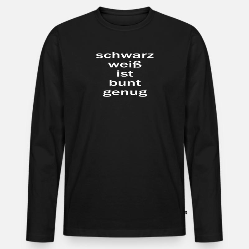 SW ist bunt genug - Männer Premium Bio Langarmshirt - Schwarz