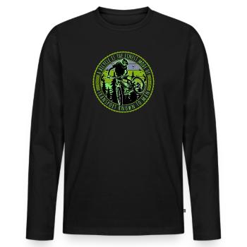 Unbenanntes Projekt 45 - Men's Premium Organic Long Sleeve Shirt - black - Front - Nico (187cm)