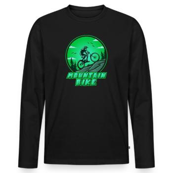 Unbenanntes Projekt 56 - Men's Premium Organic Long Sleeve Shirt - black - Front - Nico (187cm)