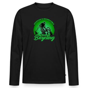 Unnamed Project 73 - Men's Premium Organic Long Sleeve Shirt - black - Front - Nico (187cm)