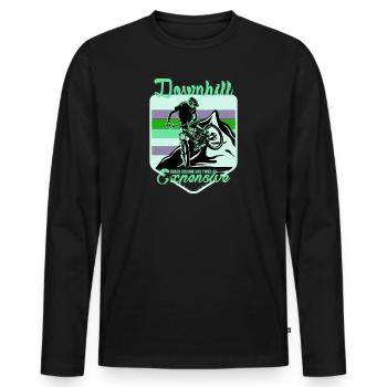 Unbenanntes Projekt 53 - Men's Premium Organic Long Sleeve Shirt - black - Front - Nico (187cm)