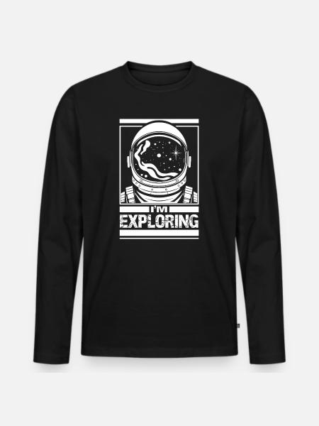 J’explore - T-shirt manches longues Premium bio Homme - noir