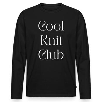 Club de tricot sympa. Club de tricot sympa. - T-shirt manches longues Premium bio Homme - noir - Devant - Nico (187cm)