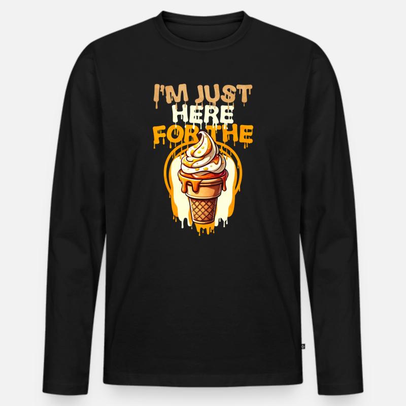 Eiscreme Spritz mit Humor - Männer Premium Bio Langarmshirt - Schwarz
