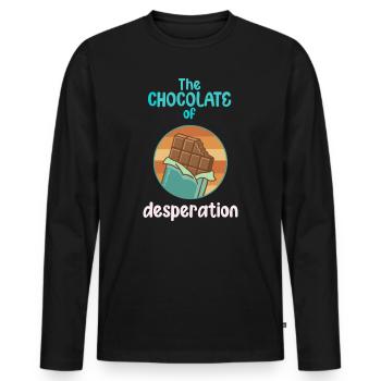 The Chocolates of Desperation - Men's Premium Organic Long Sleeve Shirt - black - Front - Nico (187cm)
