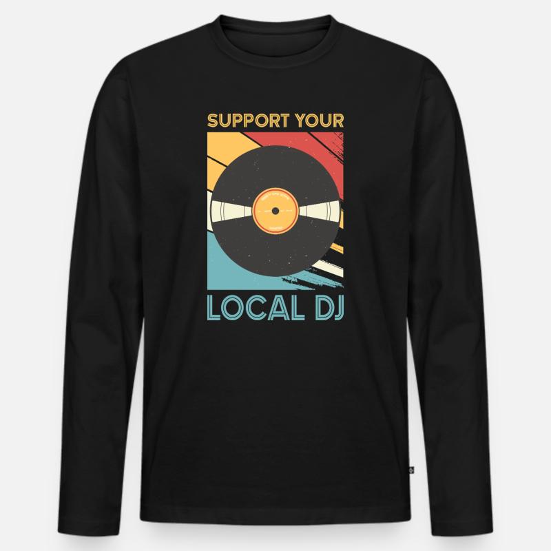 DJ Outfit Geschenke - Männer Premium Bio Langarmshirt - Schwarz