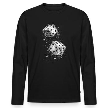 Cube - T-shirt manches longues Premium bio Homme - noir - Devant - Nico (187cm)