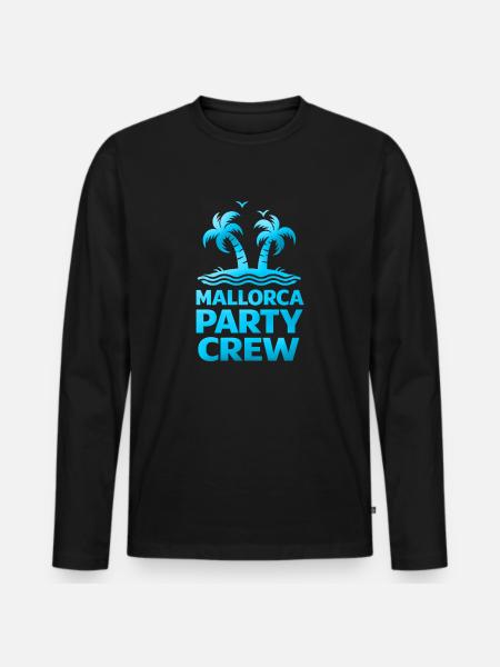 Mallorca Party Crew - Men's Premium Organic Long Sleeve Shirt - black