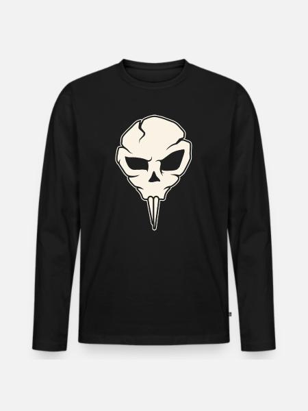 Nosferatu Totenkopf - Männer Premium Bio Langarmshirt - Schwarz